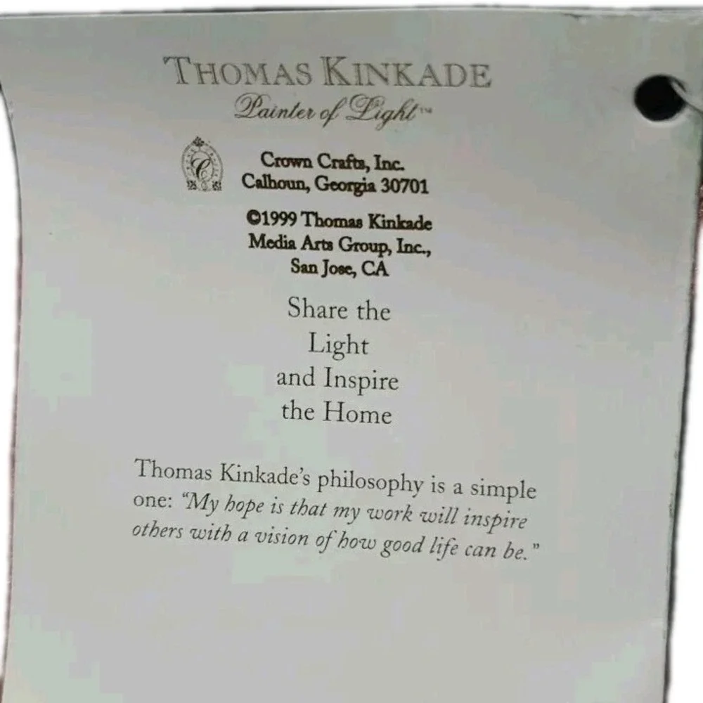Thomas‎ Kinkade Decorative Wool Needlepoint Pillow Lighthouse Cabin Square 13x13
